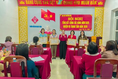 CHI BỘ TRƯỜNG MẦM NON NINH THẮNG TỔ CHỨC HỘI NGHỊ TỔNG KẾT CÔNG TÁC ĐẢNG NĂM 2025, TRIỂN KHAI NHIỆM VỤ TRỌNG TÂM NĂM 2026